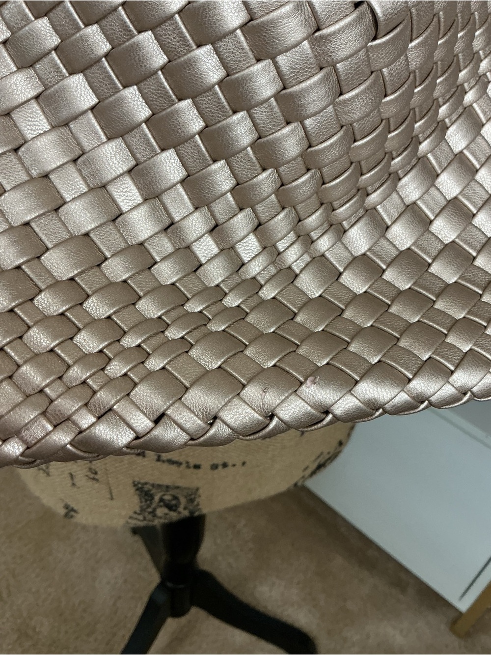 Woven Shoulder Hobo Bag in Bronze/Gold - Picture 2 of 6